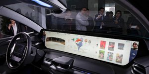 Οχημα χωρίς οδηγό που παρουσιάστηκε σε έκθεση στο Πεκίνο τον περασμένο Απρίλιο/Φωτογραφία: ΑΡ