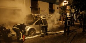 Φωτιά σε αυτοκίνητο στα Εξάρχεια/Φωτογραφία αρχείου: Eurokinissi