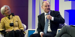 Η Κριστίν Λαγκάρντ με τον Γερμανό υπουργό Οικονομικών