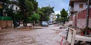 Πλημμύρες στη Μάνδρα/Φωτογραφία: Eurokinissi