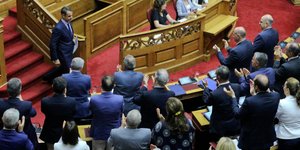 Κυριάκος Μητσοτάκης στη βουλή /Φωτογραφία: Intime News