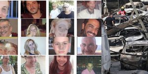 Συγγενείς και φίλοι αναζητούν τα αγαπημένα τους πρόσωπα μετά την πυρκαγιά