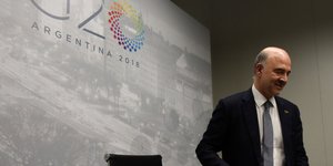 Ο Πιέρ Μοσκοβισί στη σύνοδο των G20 -Φωτογραφία: AP Photo/Gustavo Garello