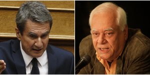 Αγρια αντιπαράθεση Ανδρέα Λοβέρδου (αριστερά) και Θανάση Καρτερού (δεξιά) -Φωτογραφίες: Eurokinissi
