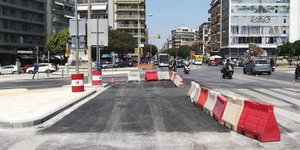 Το κομμάτι της κατάληψης του εργοταξίου που θα αποκατασταθεί/Φωτογραφία: AΠΕ-ΜΠΕ