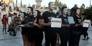 Διαμαρτυρία των vegan στην πλατεία Συντάγματος. Φωτογραφία: Intime