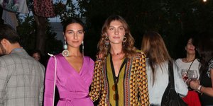 Η Υβόννη Ντόστα και η Βασιλική Ρούσσου /Φωτογραφία: NDP Photo Agency