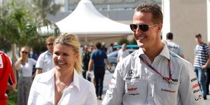 Ο Μίκαελ Σουμάχερ με τη σύζυγό του Κορίνα. Φωτογραφία: AP