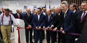 Τα εγκαίνια του περιπτέρου των ΗΠΑ στη ΔΕΘ (Φωτογραφία: SOOC/ ΝΙΚΟΣ ΛΥΜΠΕΡΤΑΣ)