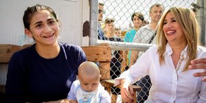 Η Φώφη Γεννηματά στη Μόρια Λέσβου -Φωτογραφία eurokinissi