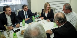 Συνάντηση της κ. Γεννηματά με τα προεδρεία της ΕΣΕΕ και της ΓΣΕΒΕΕ (Φωτογραφία: EUROKINISSI/ ΧΡΗΣΤΟΣ ΜΠΟΝΗΣ)