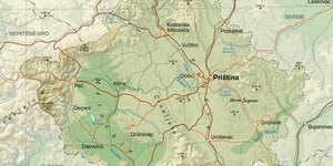 Χάρτης του Κοσόβου/Φωτογραφία: Wikipedia