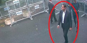  Κάμερα ασφαλείας κατέγραψε την άφιξη του Μαχέρ Αμπντουλαζίζ Μουτρέμπ στο προξενείο λίγο πριν την εξαφάνιση του Κασόγκι (Φωτογραφία: Sabah/AP) 