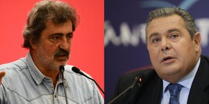 Ο Παύλος Πολάκης (αριστερά) και ο Πάνος Καμμένος (δεξιά) -Φωτογραφίες: Intimenews