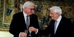 Σταϊνμάγερ και Παυλόπουλος στο επίσημο δείπνο /Φωτογραφία: EUROKINISSI