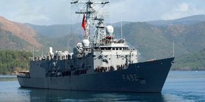 H τουρκική φρεγάτα TCG Gemlik (Φωτογραφία αρχείου: ΑΡ/Selcan Hacaoglu)