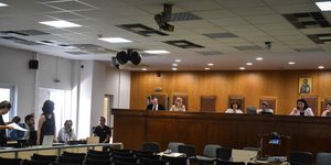 Αίτημα για μεταφορά της δίκης σε νέα αίθουσα / Φωτογραφία: Eurokinissi