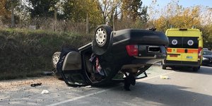 Σοβαρό ατύχημα στην Λάρισα/ φωτογραφία: tinealarissa.gr