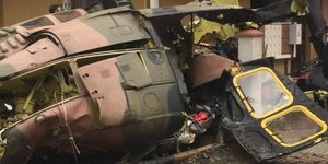 Το ελικόπτερο που έπεσε στην Κωνσταντινούπολη / Φωτογραφία: Twitter 