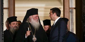 Αρχιεπίσκοπος Ιερώνυμος-Αλέξης Τσίπρας/Φωτογραφία: IntimeNews