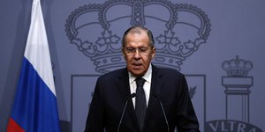 Ο Σεργκέι Λαβρόφ/ Φωτογραφία: AP- Manu Fernandez