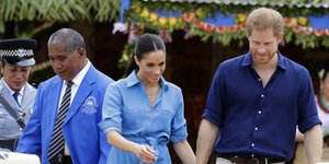 Ο πρίγκιπας Χάρι και η Μέγκαν Μαρκλ στο επίσημο διεθνές τουρ/ Φωτογραφία: AP