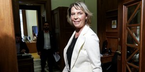 Η Κατερίνα Παπακώστα/ Φωτογραφία: EUROKINISSI- ΓΙΑΝΝΗΣ ΠΑΝΑΓΟΠΟΥΛΟΣ