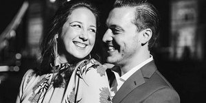 Η Θεοδώρα Γλίξμπουργκ & ο Μάθιου Κουμάρ (Φωτογραφία: Instagram)