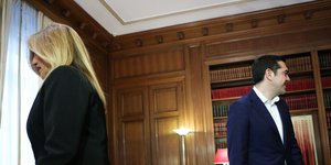 Αλέξης Τσίπρας και Φώφη Γεννηματά στο Μέγαρο Μαξίμου- φωτογραφία sooc.gr