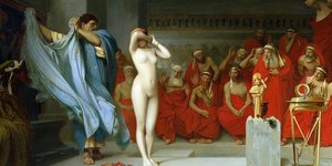 Η Φρύνη πριν αντιμετωπίσει τον Άρειο Πάγο. Πίνακας του Ζαν-Λεόν Ζερόμ