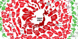 Ο τρομακτικός «χάρτης» του χρέους / Πηγή: howmuch.net/IMF