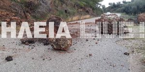 Κατολίσθηση στην Ηλεία/ Φωτογραφία:ilialive.gr