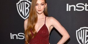 Η Λάρσεν Τόμσον με φόρεμα Tommy Hilfiger. Φωτογραφία: Getty Images 