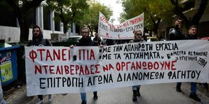 Από πρόσφατη κινητοποίηση «ντελιβεράδων» στην Θεσσαλονίκη / Φωτογραφία: ΠΑΠΑΝΙΚΟΣ ΓΙΑΝΝΗΣ/InTime News