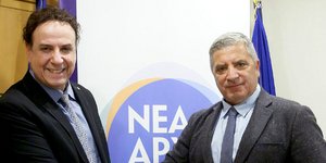 Ο Χάρης Ρώμας (αριστερά) και ο Γιώργος Πατούλης (δεξιά)