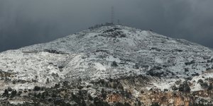 Η χιονισμένη Πεντέλη / Φωτογραφία: George Vitsaras / SOOC