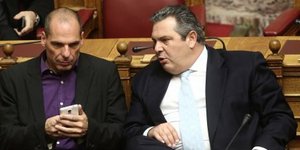 Γιάνης Βαρουφάκης και Πάνος Καμμένος (Φωτο: INTIMENEWS/ΛΙΑΚΟΣ ΓΙΑΝΝΗΣ 