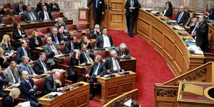 Ενταση στην Ολομέλεια της Βουλής / Φωτογραφία: EUROKINISSI/ΓΙΩΡΓΟΣ ΚΟΝΤΑΡΙΝΗΣ