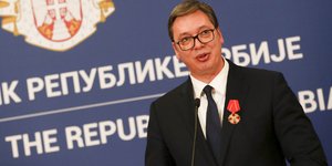 Ο Αλεξάνταρ Βούτσιτς/ Φωτογραφία: AP- Darko Vojinovic