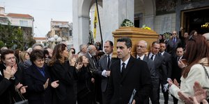 Το τελευταίο αντίο στη Νίκη Γουλανδρή/Φωτογραφία: Eurokinissi