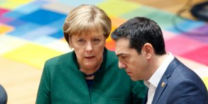 Μέρκελ-Τσίπρας/Φωτογραφία: AP