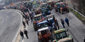Παλαιότερη κινητοποίηση στον κόμβο Νίκαιας στη Λάρισα / Φωτογραφία: EUROKINISSI