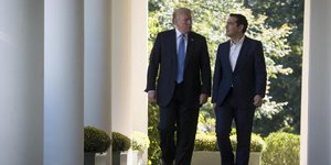 Ο Αλέξης Τσίπρας με τον Ντόναλντ Τραμπ/ Φωτογραφία: EUROKINISSI/ΓΡ. ΤΥΠΟΥ ΠΡΩΘΥΠΟΥΡΓΟΥ/ANDREA BONETTI