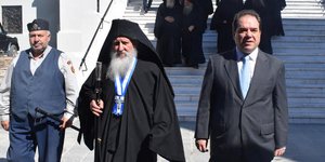 Με βυζαντινή μεγαλοπρέπεια εορτάστηκε στο Άγιον Όρος η εθνική επέτειος της 25ης Μαρτίου