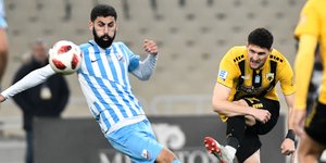 Ο Αλμπάνης κόντρα στην Λαμία /Φωτογραφία: EUROKINISSI