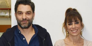 Η Μυρτώ Αλικάκη με τον Πέτρο Λαγούτη. Φωτογραφία: Ndp photos
