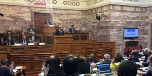 Ο υπουργός Αμυνας Ευ. Αποστολάκης -Φωτογραφία: ΑΠΕ-ΜΠΕ/ΓΡΑΦΕΙΟ ΤΥΠΟΥ ΥΠΕΘΑ/STR