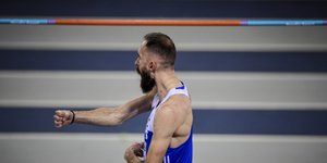 Ο Μπανιώτης πανηγυρίζει στη Γλασκώβη / Φωτογραφία: Eurokinissi