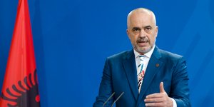 Ο Αλβανός πρωθυπουργός Εντι Ράμα / Φωτογραφία: AP