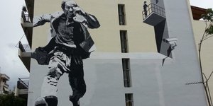 Ο Θανάσης Βεγγος έγινε γκράφιτι στην Πάτρα